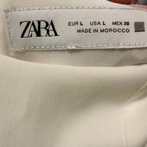 Zara White Sleeveless Mini Fit and Flare Dress - Picture 5 of 5